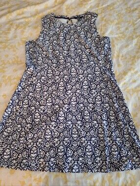 Hatley Navy and White Floral Dress